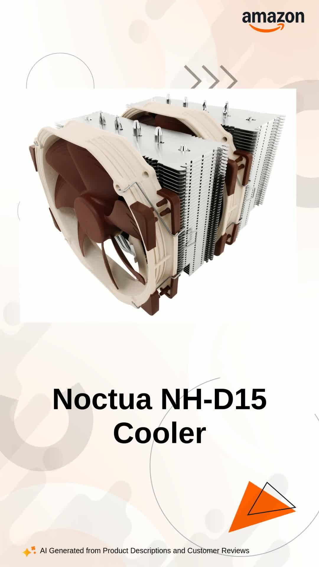 Noctua NH-D15 CPU Air Cooler with 6 heatpipe Dual Tower Design 140